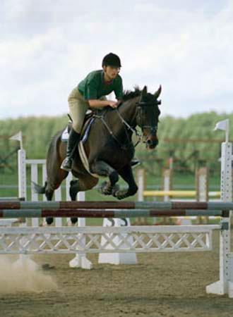 07-1209-06.jpg - Jenn riding Sly, Amberlea Meadows, c 2002